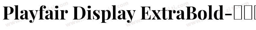 Playfair Display ExtraBold字体转换